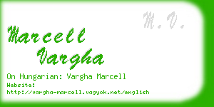 marcell vargha business card